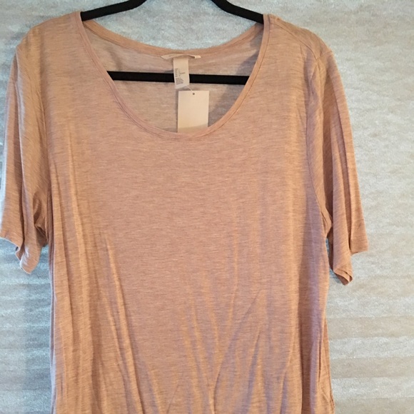 NWT. H&M Basic Tee. Size L. Light Rose Color - Picture 1 of 5